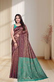 Designer Jacquard Silk Saree with Traditional Woven Floral Border