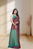 Designer Jacquard Silk Saree with Traditional Woven Floral Border