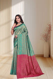 Designer Jacquard Silk Saree with Traditional Woven Floral Border