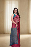 Traditional Woven Silk Saree with Brocade Border and Contrast Pallu