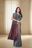 Traditional Woven Silk Saree with Brocade Border and Contrast Pallu