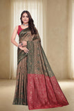 Traditional Woven Silk Saree with Brocade Border and Contrast Pallu