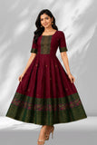 Elegant Cotton Anarkali Dress