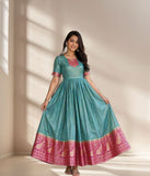 Elegant Designer Anarkali Gown with Royal Embroidered Border