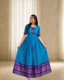 Royal Printed Anarkali Kurta Dress – Ethnic Flared Party Wear