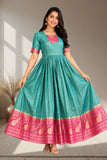 Premium Woven Silk Anarkali Gown