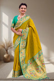 Elegant Traditional Designer Silk Saree with Floral Border