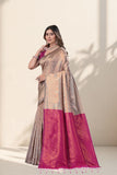 Premium Jacquard Silk Saree with Traditional Woven Design