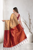 Traditional Jacquard Silk Saree with Woven Floral Motifs and Designer Border