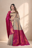Elegant Traditional Jacquard Woven Silk Saree