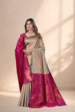 Elegant Traditional Jacquard Woven Silk Saree