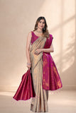 Elegant Traditional Jacquard Woven Silk Saree