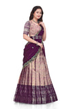 Premium Designer Purple Lehenga Choli with Banarasi Weaving & Embroidered Dupatta