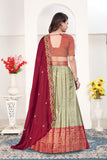 Royal Zari Banarasi Silk Lehenga Choli Set with Embroidered Dupatta for Women