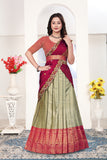 Royal Zari Banarasi Silk Lehenga Choli Set with Embroidered Dupatta for Women