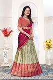 Royal Zari Banarasi Silk Lehenga Choli Set with Embroidered Dupatta for Women