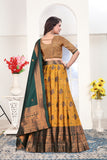 Premium Banarasi Jacquard Lehenga Choli with Elegant Woven Dupatta