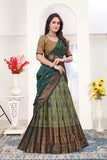 Premium Banarasi Jacquard Lehenga Choli with Elegant Woven Dupatta