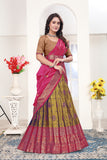 Premium Banarasi Jacquard Lehenga Choli with Elegant Woven Dupatta