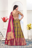 Premium Banarasi Jacquard Lehenga Choli with Elegant Woven Dupatta