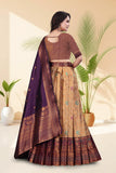 Banarasi Jacquard Lehenga Choli with Woven Designer Dupatta