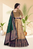 Banarasi Jacquard Lehenga Choli with Woven Designer Dupatta