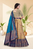 Banarasi Jacquard Lehenga Choli with Woven Designer Dupatta