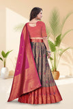 Premium Banarasi Silk Lehenga Choli with Woven Dupatta