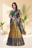 Premium Banarasi Silk Lehenga Choli with Woven Dupatta
