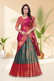 Premium Banarasi Silk Lehenga Choli with Woven Dupatta