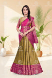 Banarasi Silk Lehenga Choli with Woven Dupatta