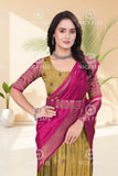 Banarasi Silk Lehenga Choli with Woven Dupatta