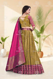 Banarasi Silk Lehenga Choli with Woven Dupatta