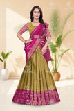 Banarasi Silk Lehenga Choli with Woven Dupatta