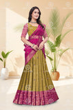 Banarasi Silk Lehenga Choli with Woven Dupatta