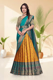 Banarasi Silk Lehenga Choli with Woven Dupatta