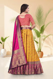Banarasi Silk Lehenga Choli with Woven Dupatta