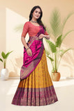 Banarasi Silk Lehenga Choli with Woven Dupatta