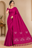 Elegant Handcrafted Butterfly Embroidered Saree