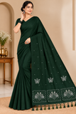 Elegant Handcrafted Butterfly Embroidered Saree