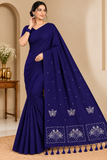 Elegant Handcrafted Butterfly Embroidered Saree