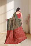 Designer Jacquard Silk Saree with Traditional Woven Floral Border
