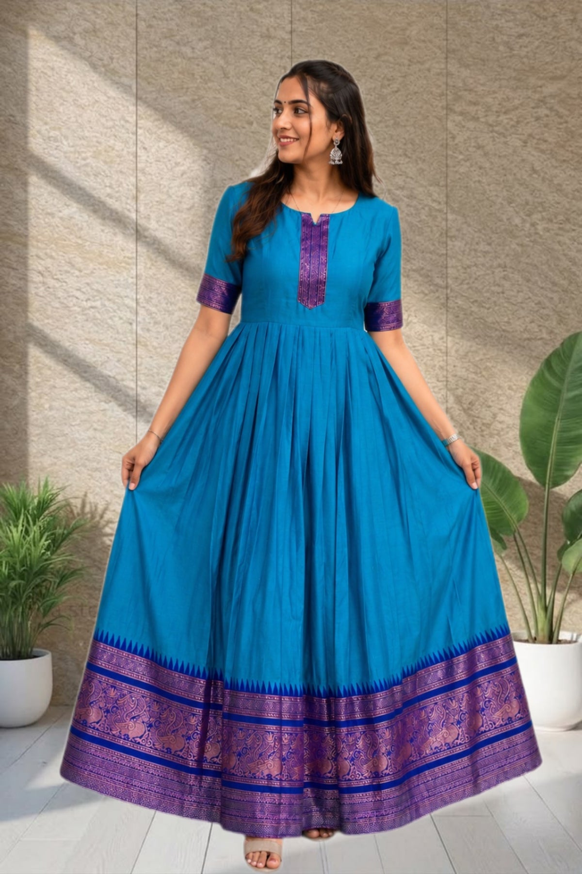 Elegant Flared Anarkali Dress