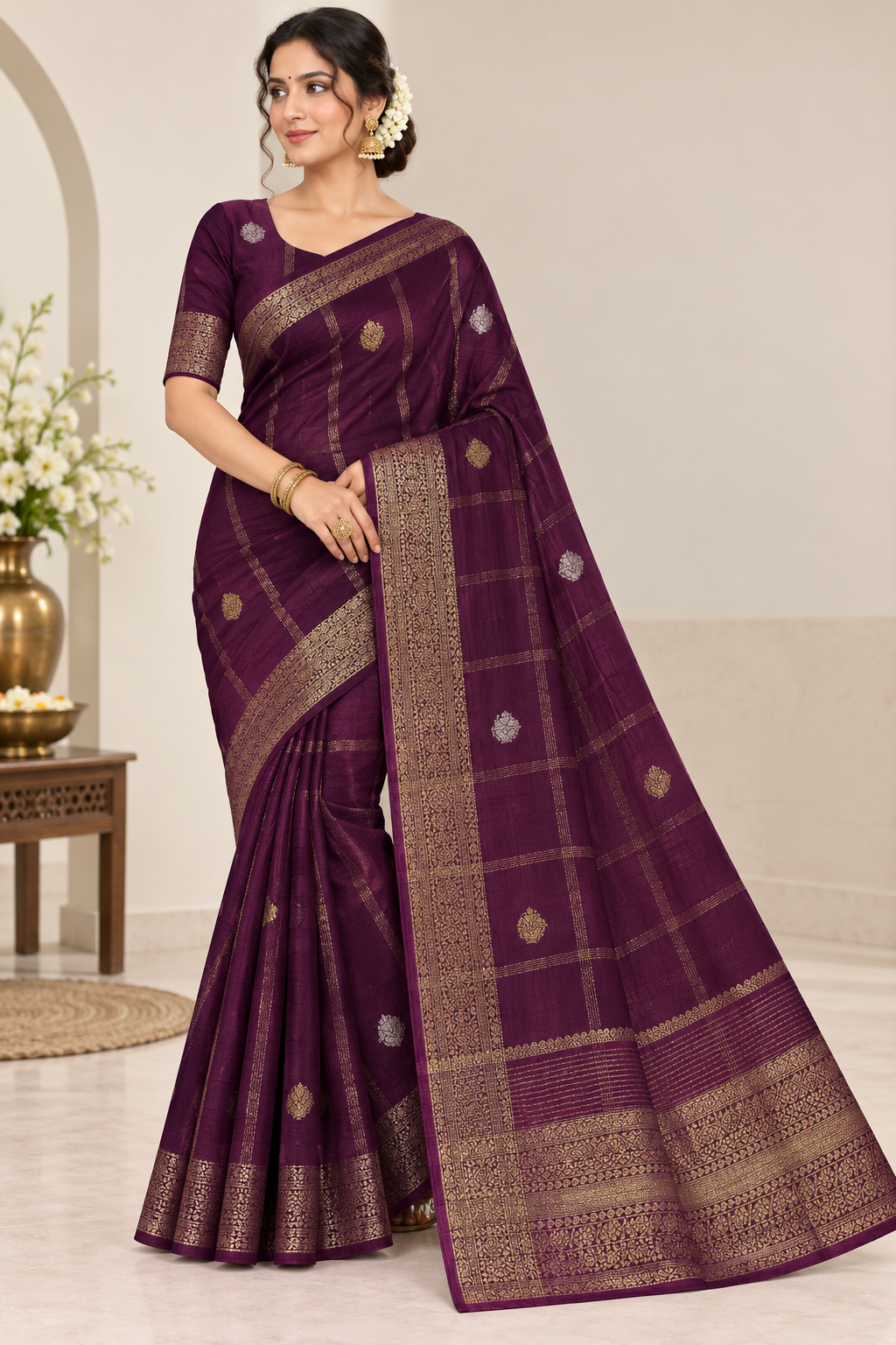 Premium Zari Woven Silk Saree