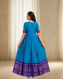 Royal Printed Anarkali Kurta Dress – Ethnic Flared Party Wear