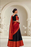 Traditional Woven Silk Saree with Designer Border and Elegant Pallu