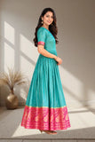 Premium Woven Silk Anarkali Gown