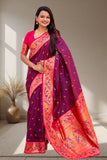 Elegant Traditional Designer Silk Saree with Floral Border