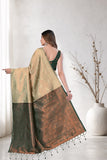 Traditional Jacquard Silk Saree with Woven Floral Motifs and Designer Border