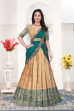 Heritage Floral Embroidered Banarasi Silk Lehenga Choli Set for Women